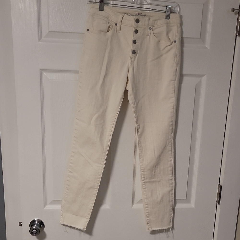 Universal Thread Women's Off-White Skinny Jeans